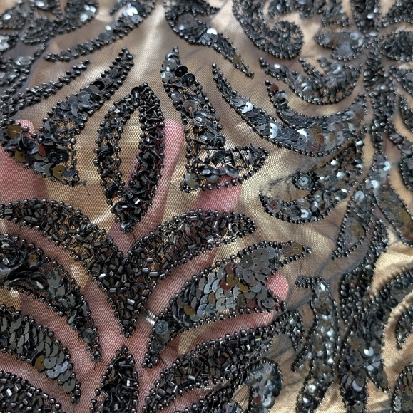 Scala mini beaded strapless black dress sz 10 NWT - Picture 5 of 12